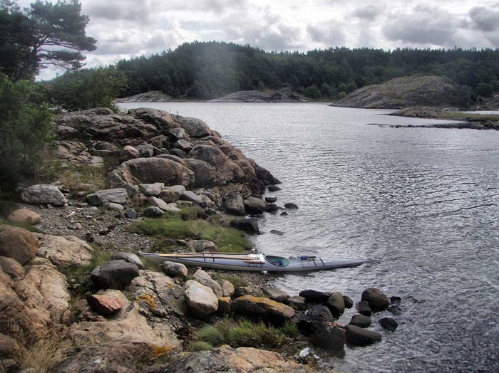 South of island Mjörn – small waters and forests