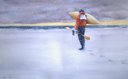 Akvarellbild av vinterturen