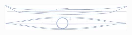 The Illorsuit kayak A drawing of the Illorsuit kayak