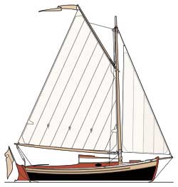 A modern sailing sharpie