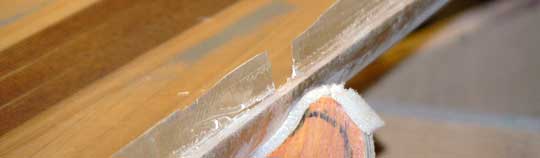 A flange on one part A flange on one part