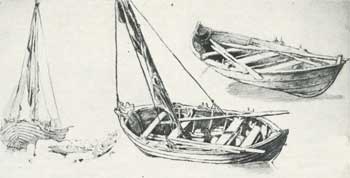 Skånska snipor, teckning Kilian Zoll 1852