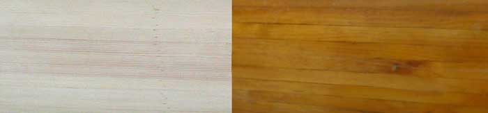 wood coloration over time
