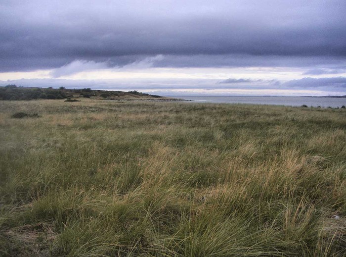 Clouds lifting over island Malö