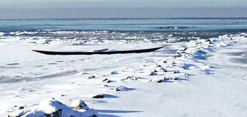 Kajaken på stranden i Lomma