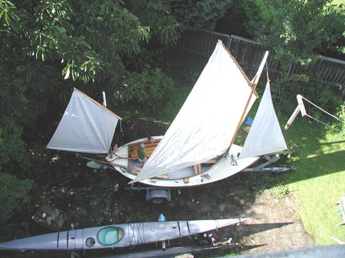 Sails set in the garden