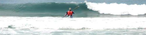 Through the surf