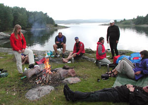 Middag på Stora farholmen