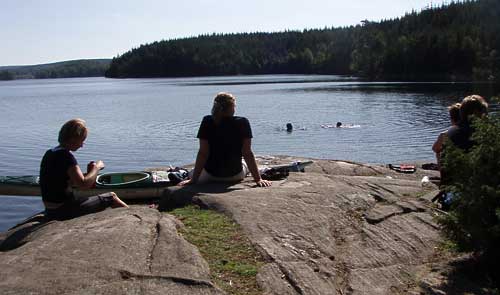 Fika i solen