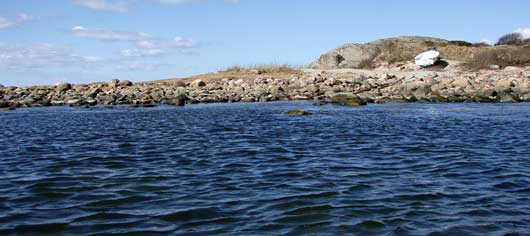 Stranden nedanför Jättastuan