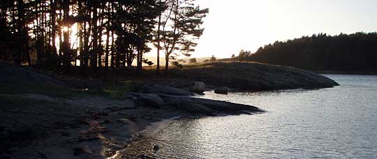 Solnedgång på Stora Farholmen