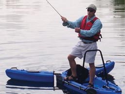 kayak fishing from fishing kayak