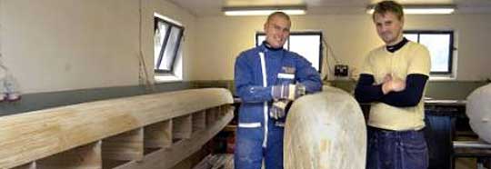 Erik and Emil in the workshop. Photo: Hans Brandin