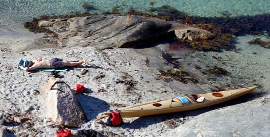 Henrik with Isfjord on island Gluppö