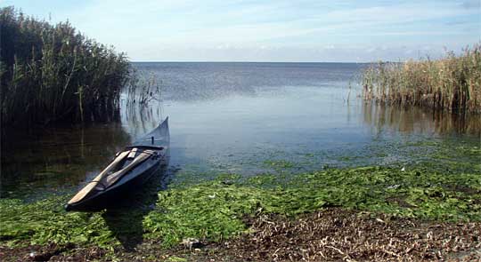 A small inlet out of the wind