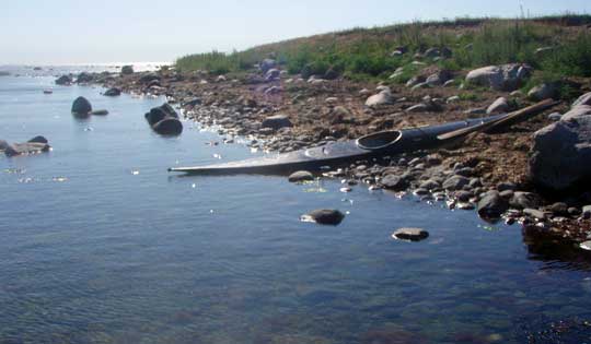 Stranden norr om Löddenäs