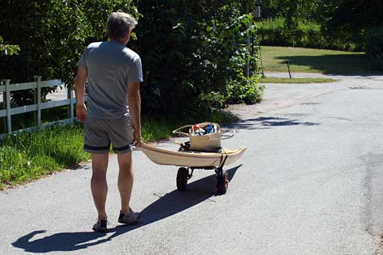 På väg till stranden