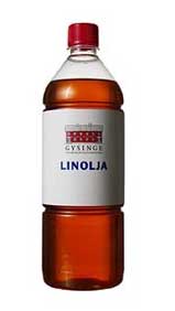 En flaska linolja