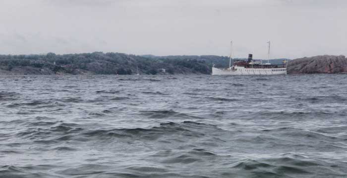 Old steamer Bohuslän on its way to Skärhamn