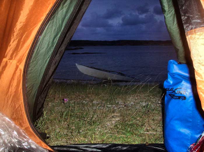 Utsikt från tältet vid Björnshuvudet