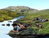 Illustrationer ur en bok med äventyrshistorier från Shetlandsöarna