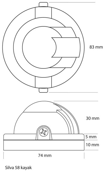 Silva 58 Kayak – dimensioner