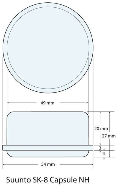Mått, Suunto SK8-Capsule
